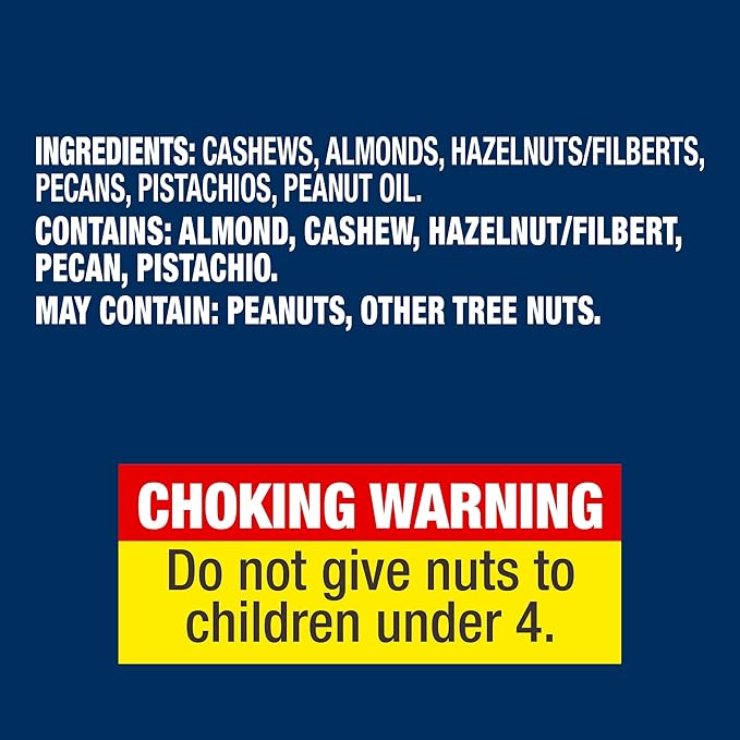 PLANTERS Unsalted Mixed Nuts, Cashews, Almonds, Hazelnuts, Pecans, Pistachios no Shell, Party