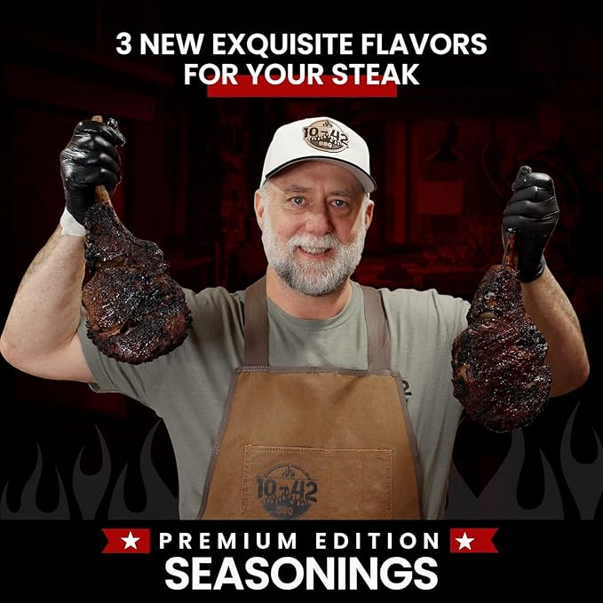 10-42 All-Purpose BBQ Rub Seasoning NO MSG, 0 Calorie | Premium Edition, All Natural Dry Meat Rubs