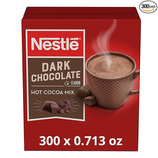 Nestle Hot Chocolate Packets, Dark Chocolate Flavor Hot Cocoa Mix, Made with Real Cocoa, Bulk Pack