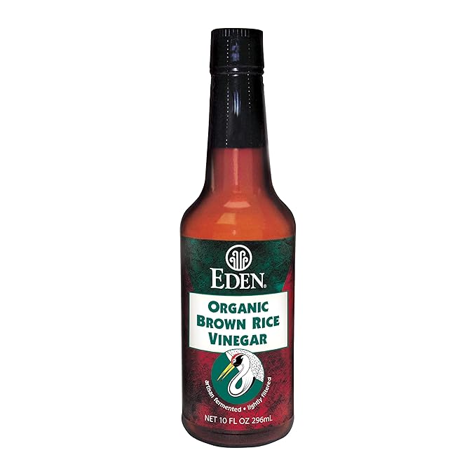 Eden Organic Brown Rice Vinegar, 10 fl oz Amber Glass, Imported