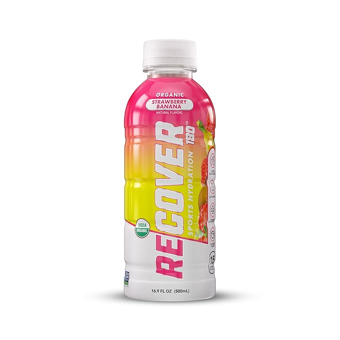RECOVER 180 Organic Sports Hydration Drink, No Sugar Added, 20 Calorie Sports Beverage, Organic