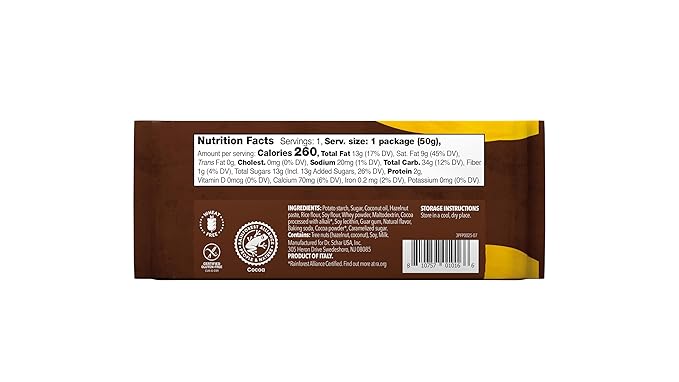 Schär Gluten-Free Hazelnut Wafers, 1.8oz, 20-Pack ??Crisp Wafers with Creamy Hazelnut Filling