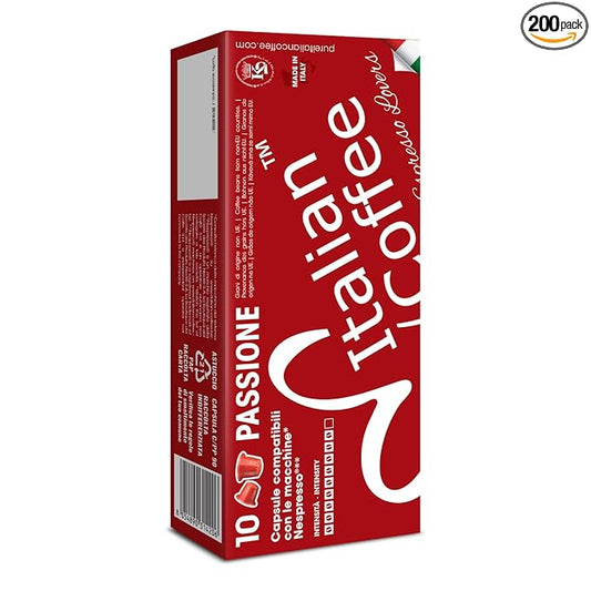 Italian Coffee for Espresso Lovers capsules compatible with Nespresso Original Line machines