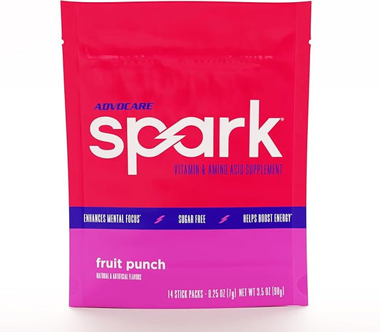 AdvoCare Spark Vitamin & Amino Acid Supplement - Focus & Energy Drink Powder Mix with Vitamin A
