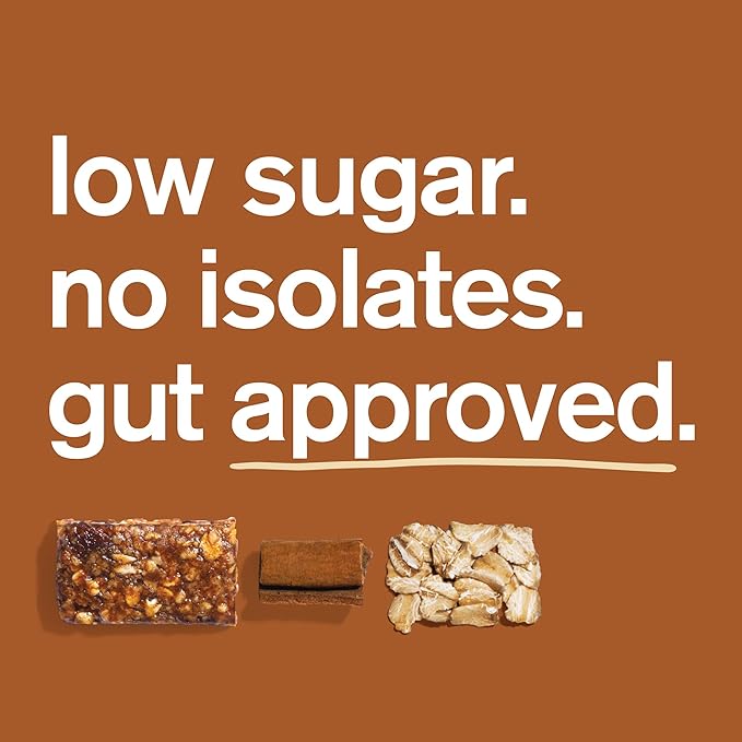 Skratch Labs Energy Bar | Cinnamon + Oatmeal (12 Pack) | Plant Based Healthy Snack | Low Sugar - 5g