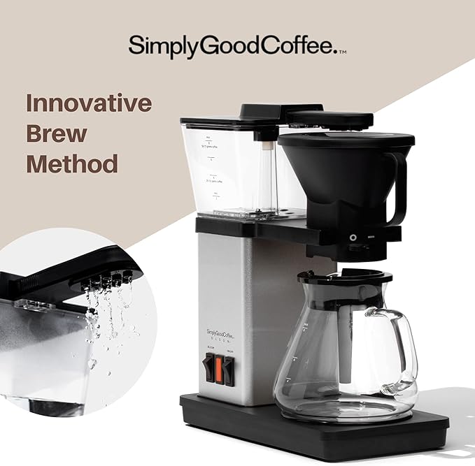 SimplyGoodCoffee Coffee Maker / Coffee Machine. 8 Cup Automatic Drip Pour Over Coffee Brewer. Easy