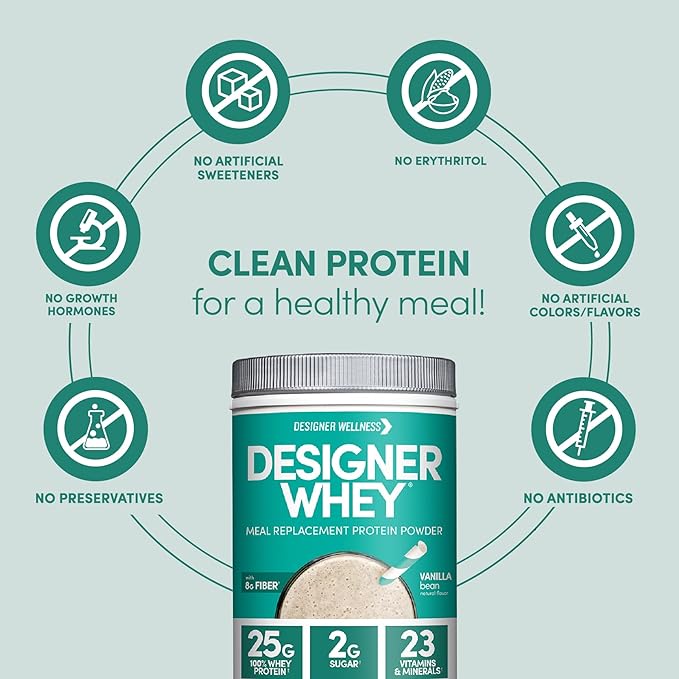 Designer Wellness, Designer Whey Protein Meal Replacement Powder, Organic Superfood Complex Carbs