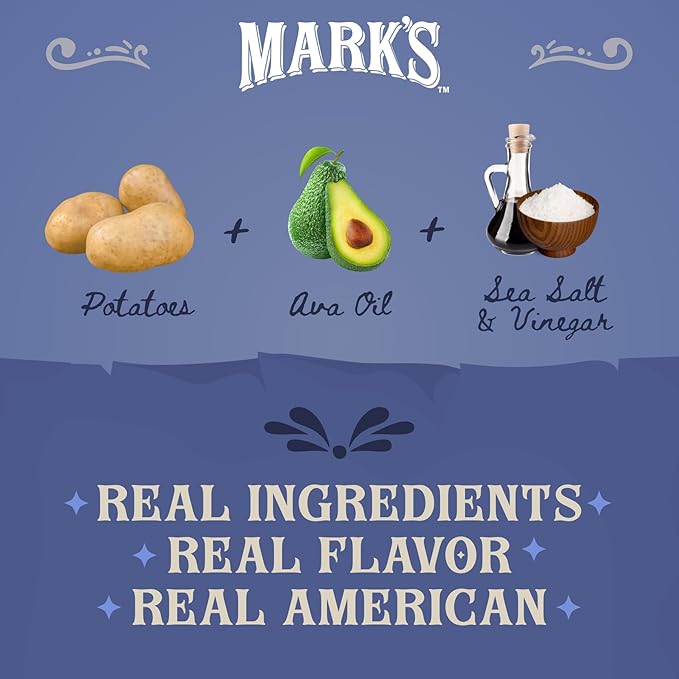 MARK???Kettle Cooked Avocado Oil Potato Chips, Sea Salt & Vinegar ??Seed Oil & GMO Free | Sea Salt