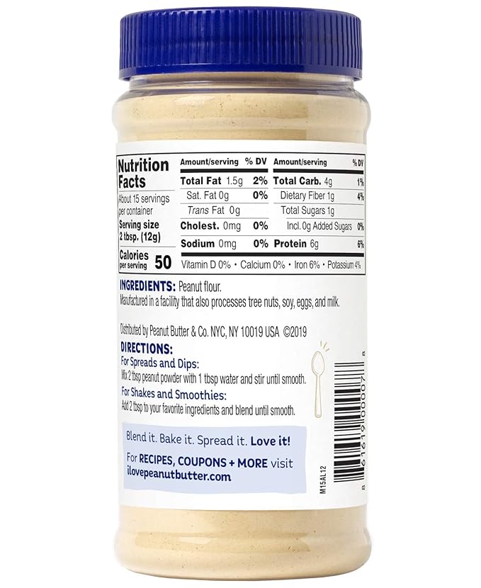 Peanut Butter & Co. Pure Peanut Powder, Non-GMO Project Verified, Gluten Free, Vegan, 6.5 Ounce