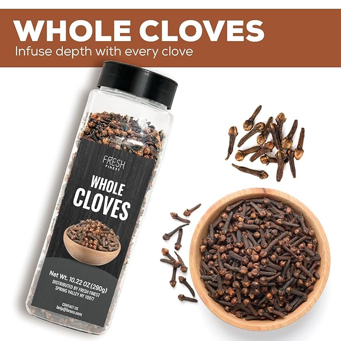 Fresh Finest Cloves Whole 10.22oz - Premium Quality Whole Cloves - All-Natural, Non-GMO