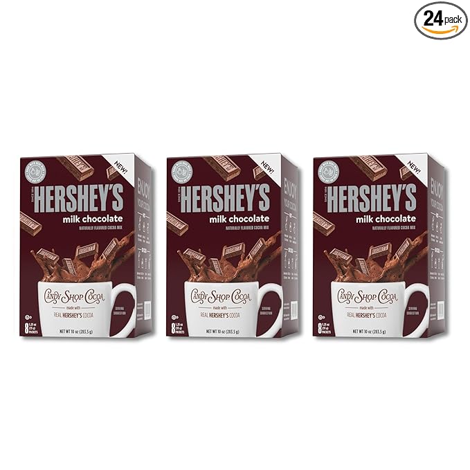 Candy Shop Cocoa HERSHEY'S Milk Chocolate Cocoa Mix, Hot Chocolate, Make Hot or Iced Cocoa, Made