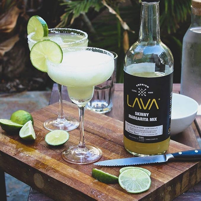 LAVA Premium Skinny Margarita Mix by LAVA Craft Cocktail Co., Low Calorie Margarita Mix Made with