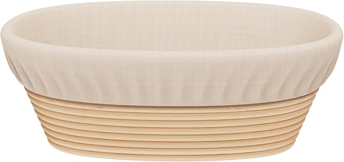 Sondiko Oval Bread Proofing Basket, Handmade Sourdough Bread Baking Supplies, Banneton Bread