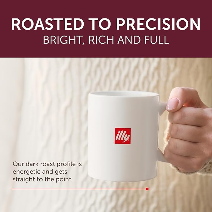 Illy Coffee K-Cups - Compatible Pods for Keurig Coffee Maker - Intenso Dark Roast - Bold & Full of