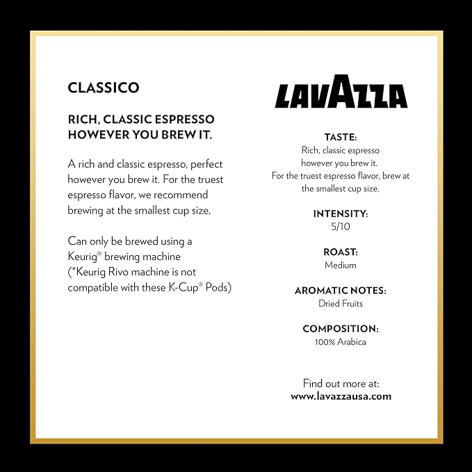Lavazza Espresso Coffee K-Cups, 32 Count