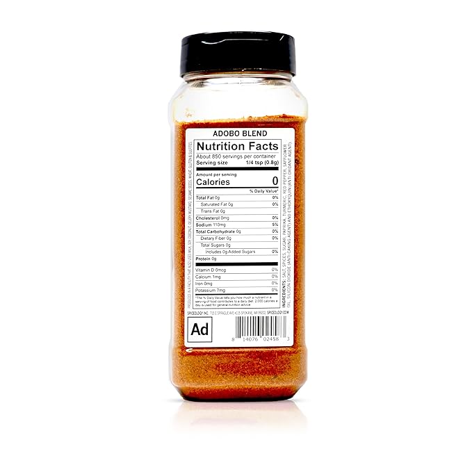 Spiceology – Adobo Latin Seasoning – Premium Adobo Spice Blend with Paprika, Turmeric & Red Pepper
