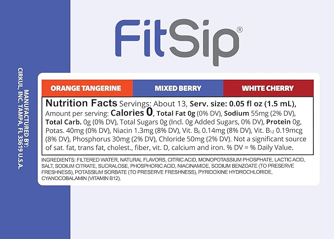Cirkul FitSip Flavor Cartridge Variety Pack with Electrolytes, 6-Pack (2 Mixed Berry, 2 White