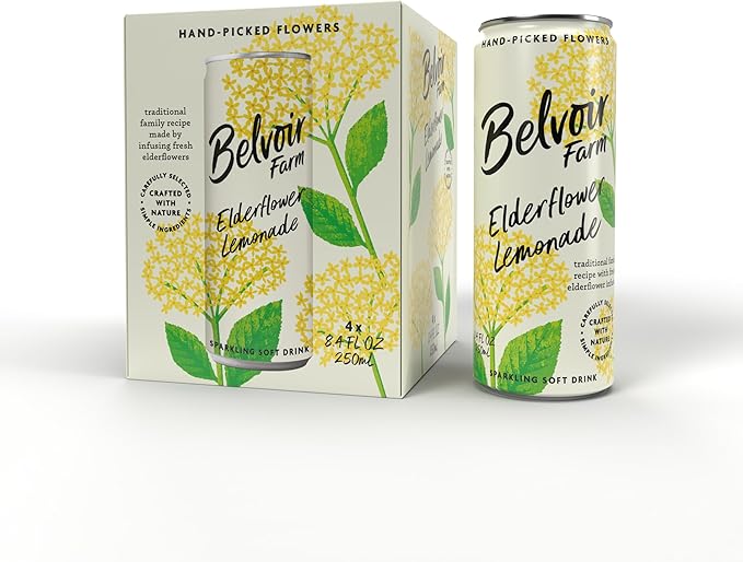 Belvoir Farms Sparkling Elderflower Flavored Lemonade | Delicious On It's Own Or As A Mixer |
