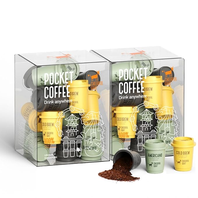 CheerfulGoat Instant Cold Brew Coffee – Speciality Pocket Coffee 100% Arabica, Freeze Dried for