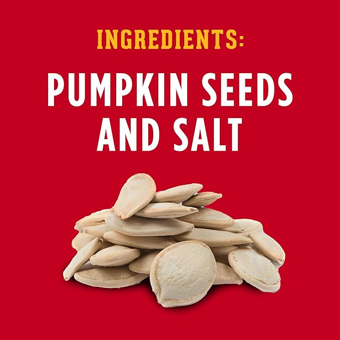 DAVID Roasted and Salted All Natural Pumpkin Seeds, 5oz. (Pack of 12)
