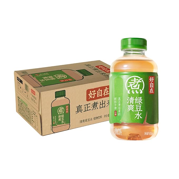 CHI FOREST Mung Beans Herbal Drink, Zero Fat, Zero Calories Beverage, 16.9 fl oz Bottles (Pack of