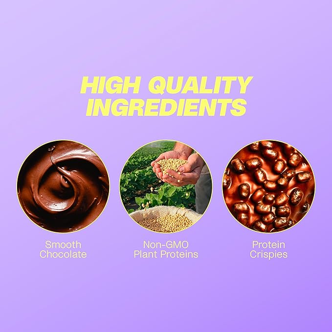 Misfits Vegan Protein Bars, Caramel Fudge - Updated Recipe | Plant Based, Low Sugar & Carb, High