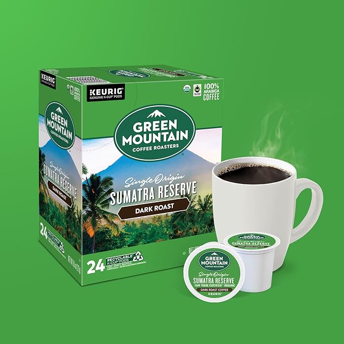 Green Mountain Coffee Roasters Sumatra Reserve Coffee, Keurig Single-Serve K-Cup pods, Dark Roast