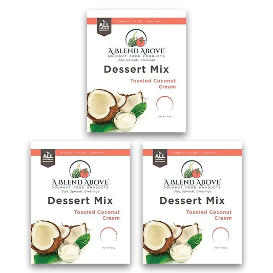 A Blend Above Toasted Coconut Cream Cheesecake Mix - No-Bake Desserts, All Natural, Vegan, Gluten