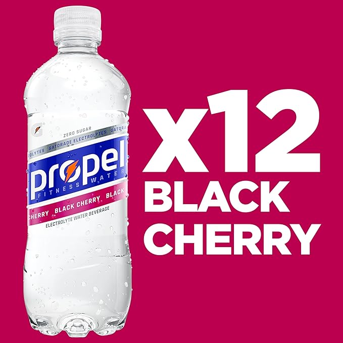 Propel Electrolyte Enhanced Water Sports Drink, Black Cherry Flavored Water, Zero Calorie & Zero