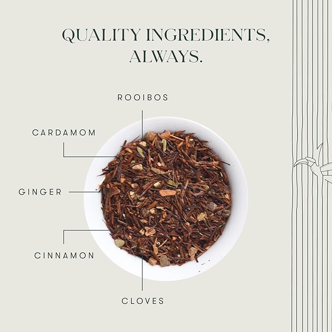 Luxmi Estates - Rooibos Chai - Organic Rooibos Tea with Spices - Loose Leaf - 100g (50 Cups)