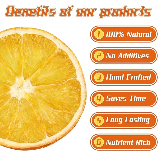 iGAOZM Dried Orange Slices,Dehydrated Oranges Slices For Cocktails,3.52oz/100g,No Sugar Added No