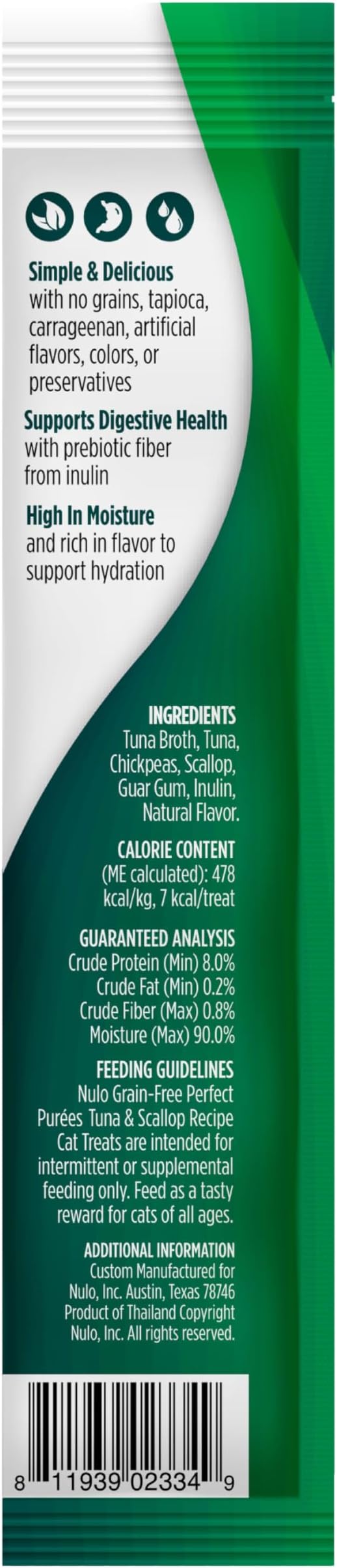 Nulo Freestyle Grain-Free Perfect Purees Premium Wet Cat Treats, Squeezable Meal Topper for