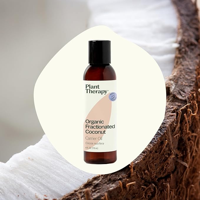 Plant Therapy Organic Fractionated Coconut Oil for Skin, Hair, Body 100% Pure, USDA Certified