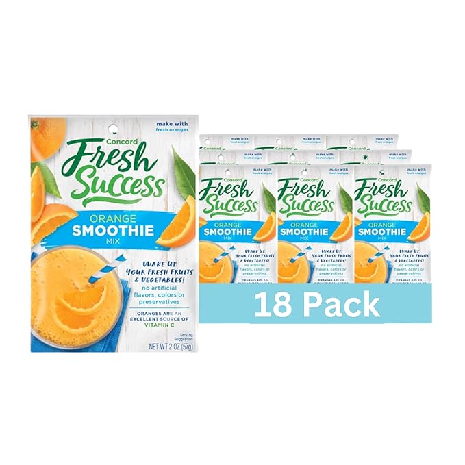 Concord Foods Orange Smoothie Mix - Citrus Flavor with No Artificial Flavors, Colors, or