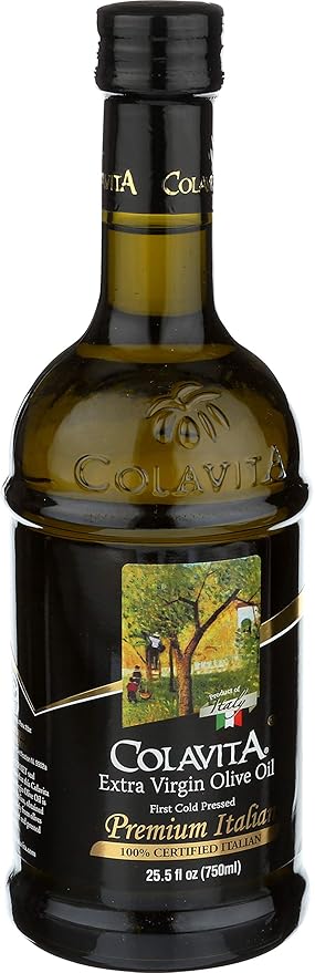 Colavita Premium Italian Extra Virgin Olive Oil, 25.5 Fl Oz (Pack of 2), Glass Bottles - Packaging