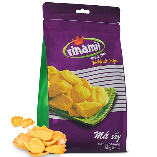 Vinamit Dried Jackfruit Chips | Vacuum Fried Dried Jackfruit | 8.8 oz Bag | Naturally Sweet &