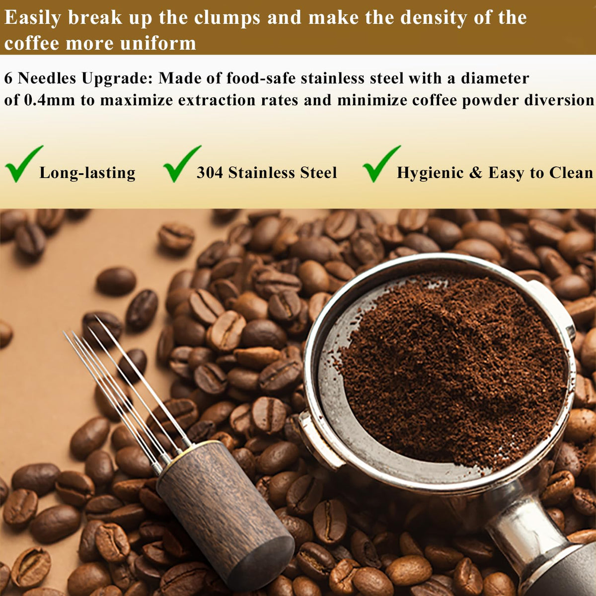 Espresso Accessories Kit 51mm Tamper: 51mm Espresso Tamper Set Barista Tools Including Coffee