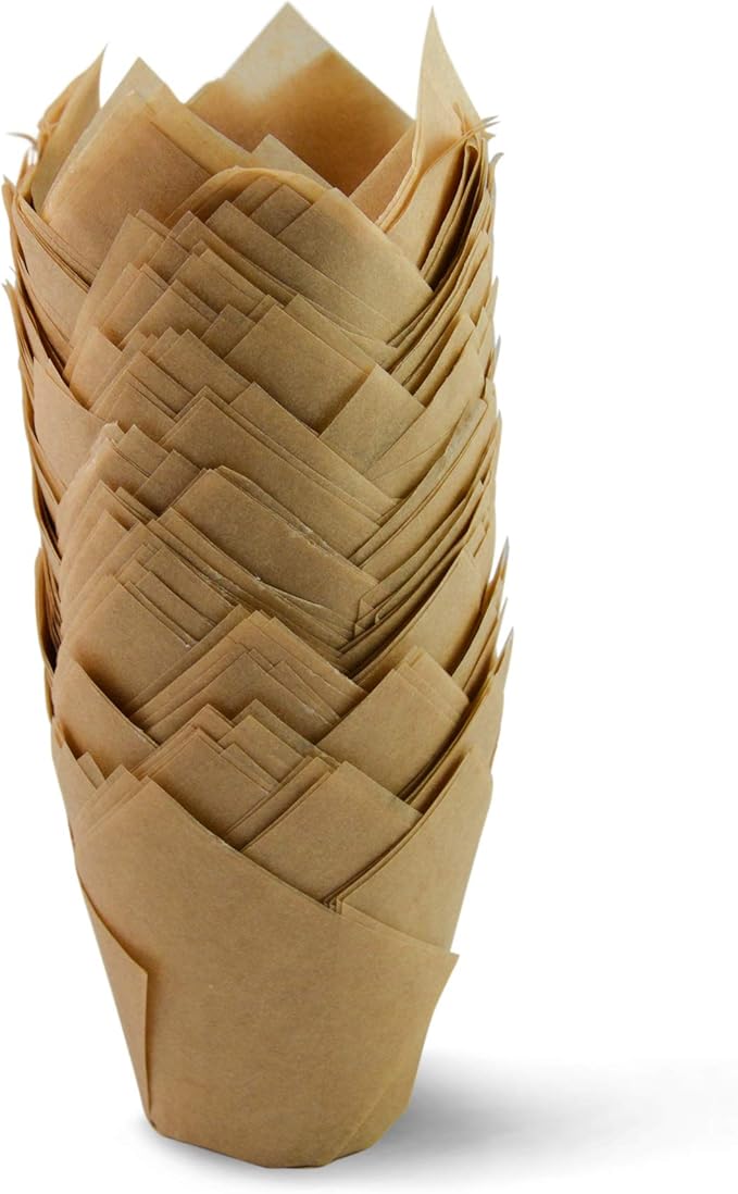 Unbleached Tulip Baking Cups Cupcake Liners Muffin Liners Greaseproof Paper 200