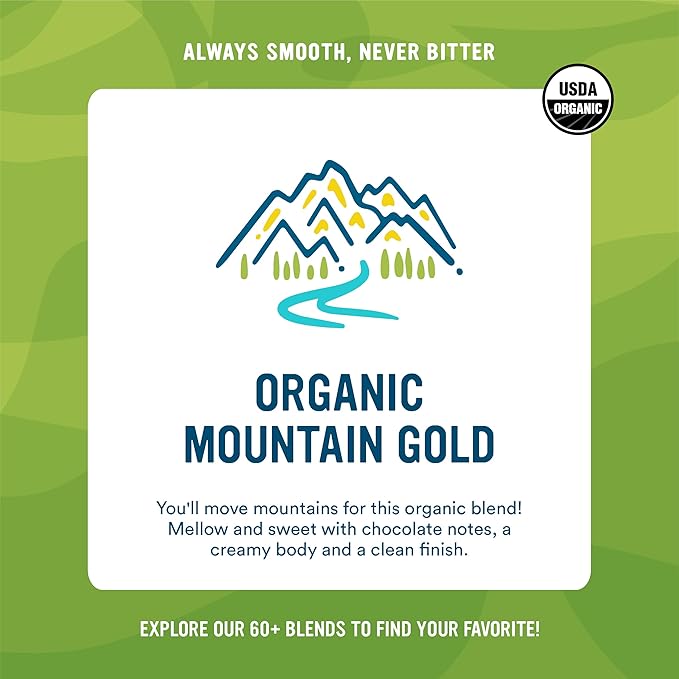 Cameron's Coffee Roasted Whole Bean Coffee, Organic Mountain Gold, 4 Pound