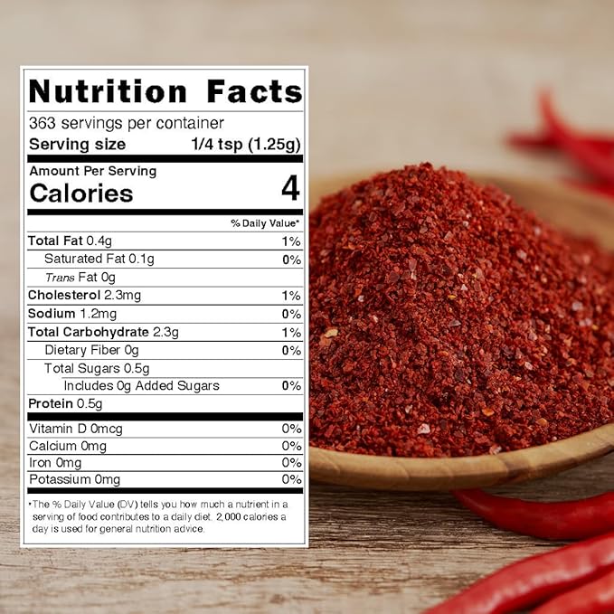 Asiatic Dishes Premium Korean Gochugaru Red Pepper Flakes ??1 lb Sun-Dried Chili for Kimchi, Stews