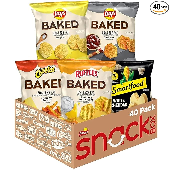 Frito Lay Baked & Popped Mix Variety Pack, (Pack of 40)