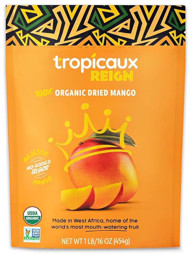 Organic Dried Mango Slices, No Sugar Added, 16oz - All-Natural, Non-GMO, Mouth-Watering Dried