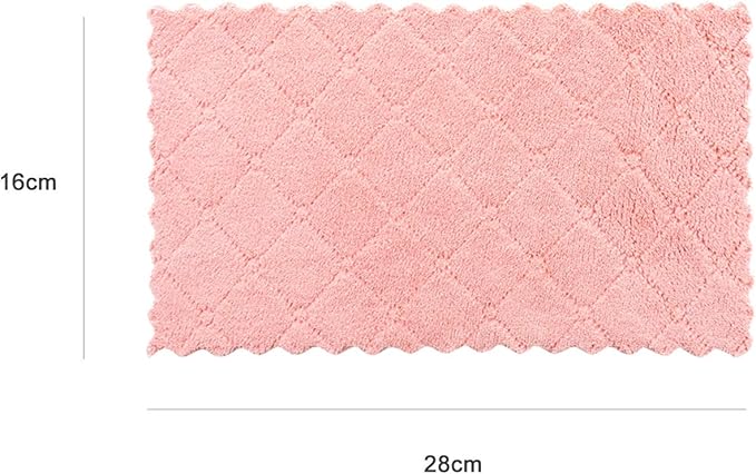 kimteny 12 Pack Kitchen Cloth Dish Towels, Premium Dishcloths, Super Absorbent Coral Velvet