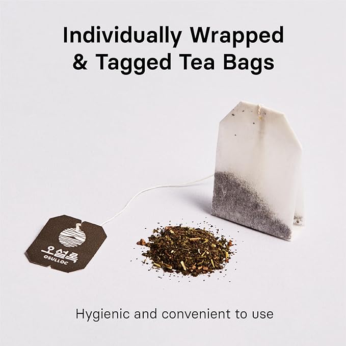 OSULLOC Peach Black Tea (Tropical Mango & Peach Flavor), Fruit tea Blend, Premium Teabags from Jeju