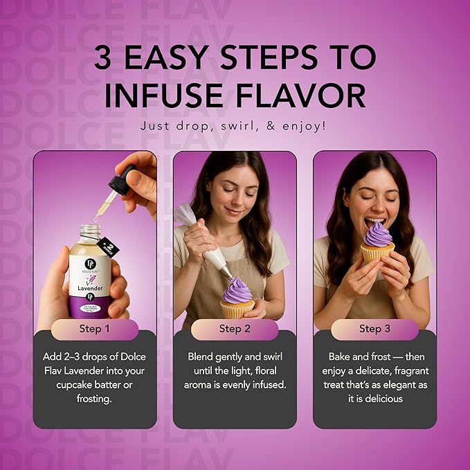 Dolce Flav Natural Lavender Extract ??2 Ounce Oil-Soluble Kosher, Sugar-Free, Concentrated Floral