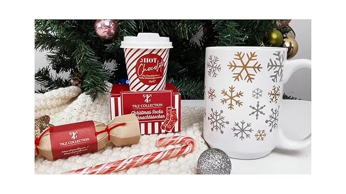 Hot Chocolate Gift Set With Mug - Hot Chocolate Set With Hot Chocolate Sachets - Mini Marshmallows