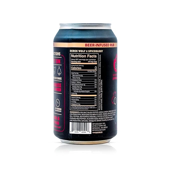 Spiceology & Derek Wolf - Mesquite Peppercorn Lager - Beer-Infused Barbecue Rubs, Spices and