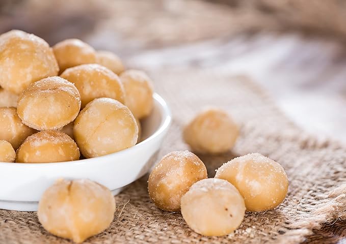Food to Live Organic Dry Roasted Whole Macadamia Nuts with Himalayan Salt, 2 Pounds – Delicious and