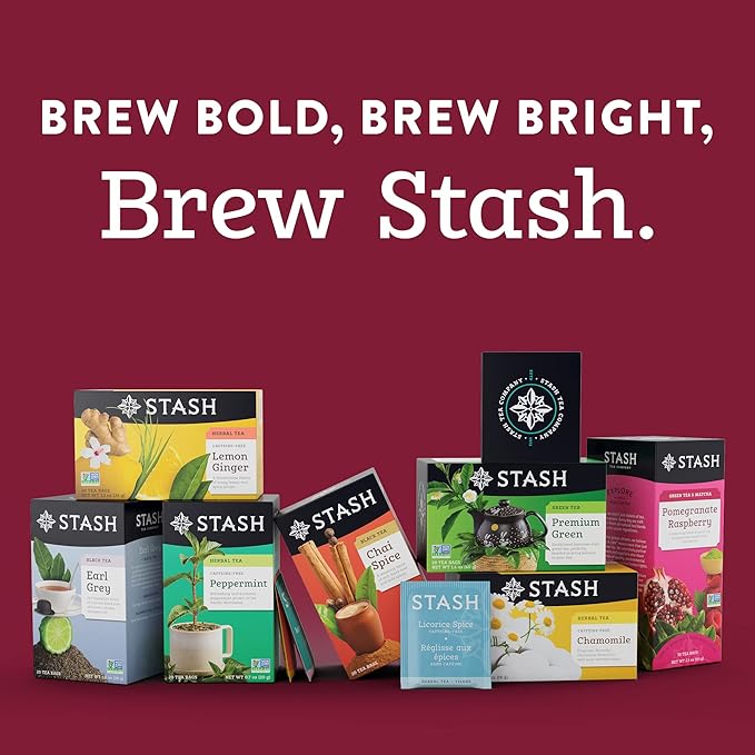 Stash Tea Decaf Vanilla Chai Black Tea, Box of 100 Tea Bags