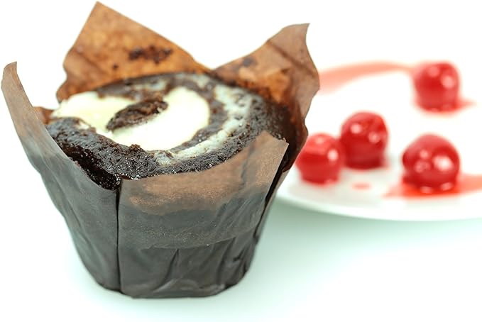 Brown Tulip Baking Cups, Medium Size, for Muffins, Cupcakes, Eco Friendly, Disposable, Non-Stick